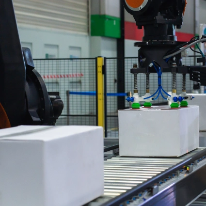 Sistema automatizado de encajado y flejado para e-commerce